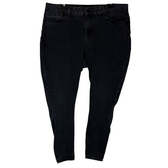 Signature By Levi Strauss Jeans Womens 18 Black Denim Stretch Modern Skinny Leg - Picture 1 of 16